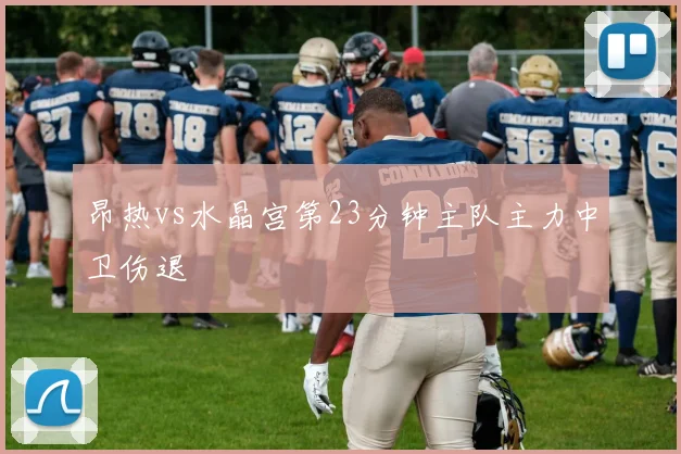 昂热vs水晶宫第23分钟主队主力中卫伤退